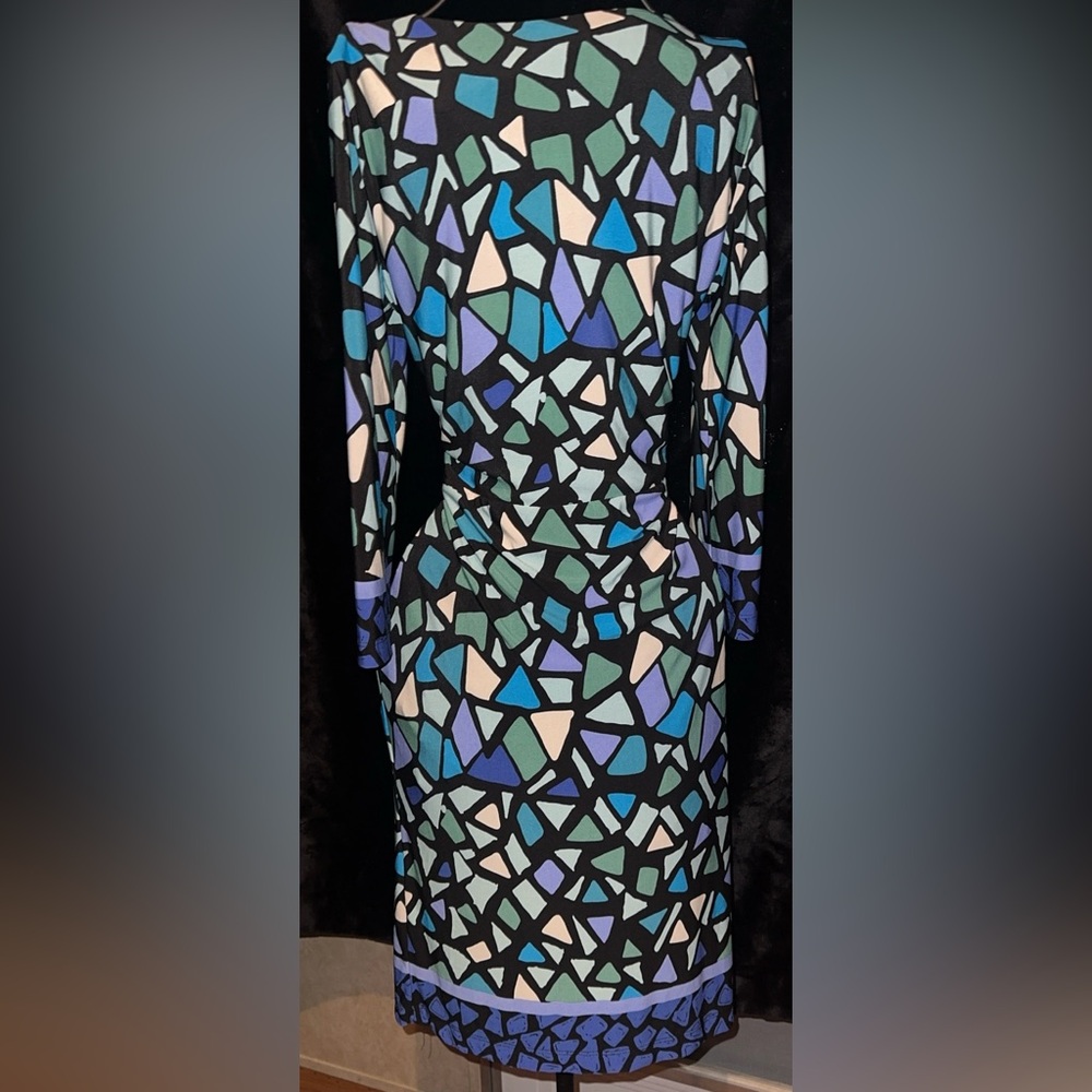 Perceptions Multi Colored Patterned Long Sleeve D… - image 3